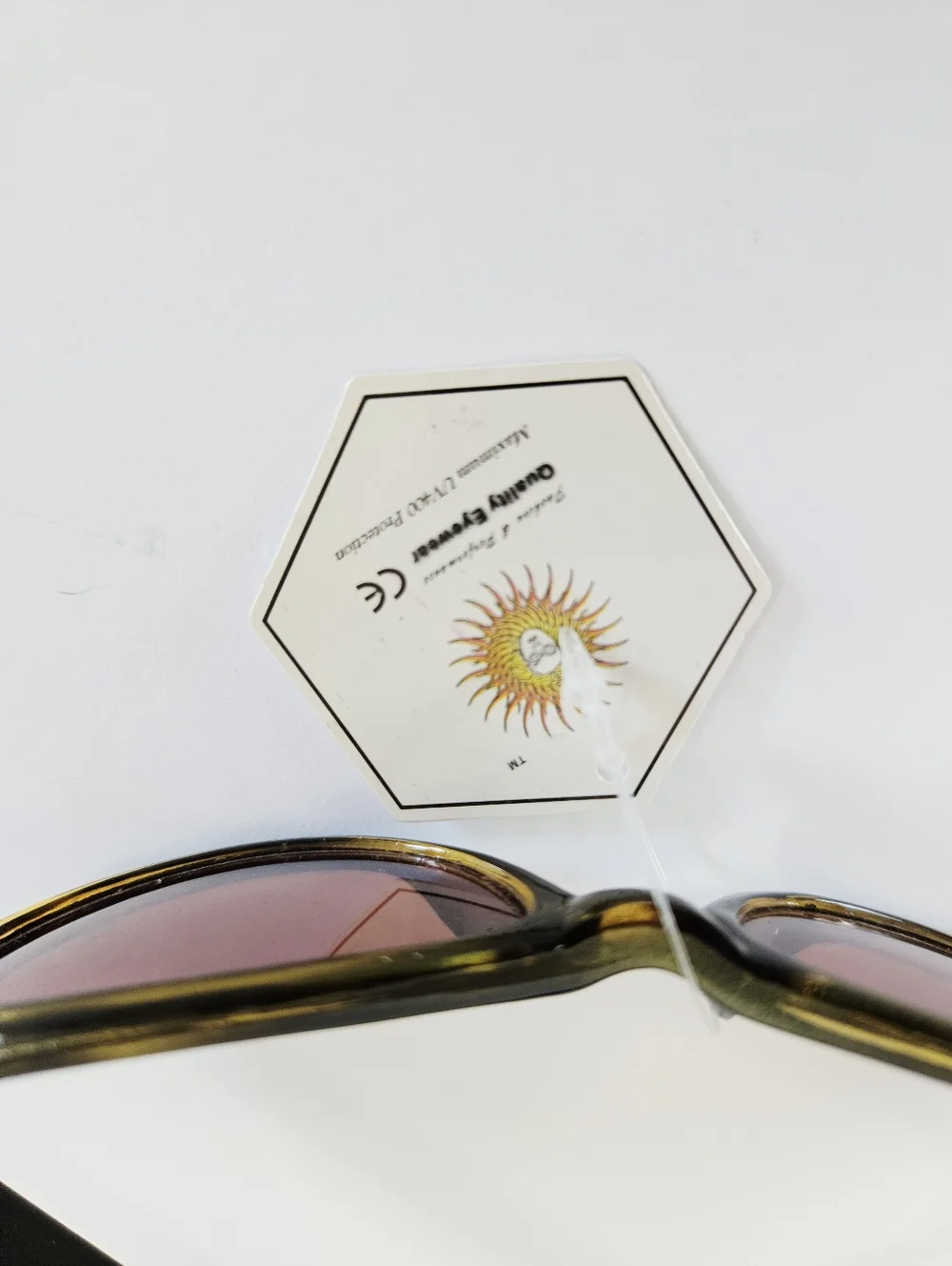 Vintage Deadstock NWT Tortoise Shell Slim Frame Oval Cat Eye Lucite Sunglasses